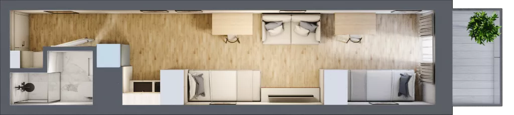 1 pokój, mieszkanie 25,61 m², piętro 2, oferta nr 3.M.09, Żegiestowska, Wrocław, Gaj, Krzyki, ul. Żegiestowska 3