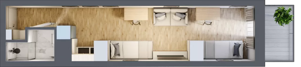 1 pokój, mieszkanie 25,61 m², piętro 3, oferta nr 4.M.09, Żegiestowska, Wrocław, Gaj, Krzyki, ul. Żegiestowska 3