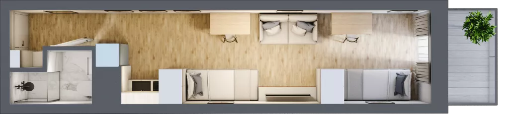 1 pokój, mieszkanie 25,59 m², piętro 4, oferta nr 5.M.09, Żegiestowska, Wrocław, Gaj, Krzyki, ul. Żegiestowska 3