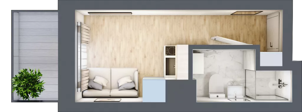 1 pokój, mieszkanie 12,88 m², piętro 5, oferta nr 6.B.11, Żegiestowska, Wrocław, Gaj, Krzyki, ul. Żegiestowska 3