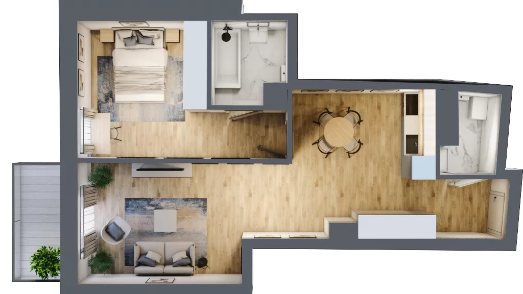 2 pokoje, mieszkanie 51,30 m², piętro 5, oferta nr 6.M.20, Żegiestowska, Wrocław, Gaj, Krzyki, ul. Żegiestowska 3