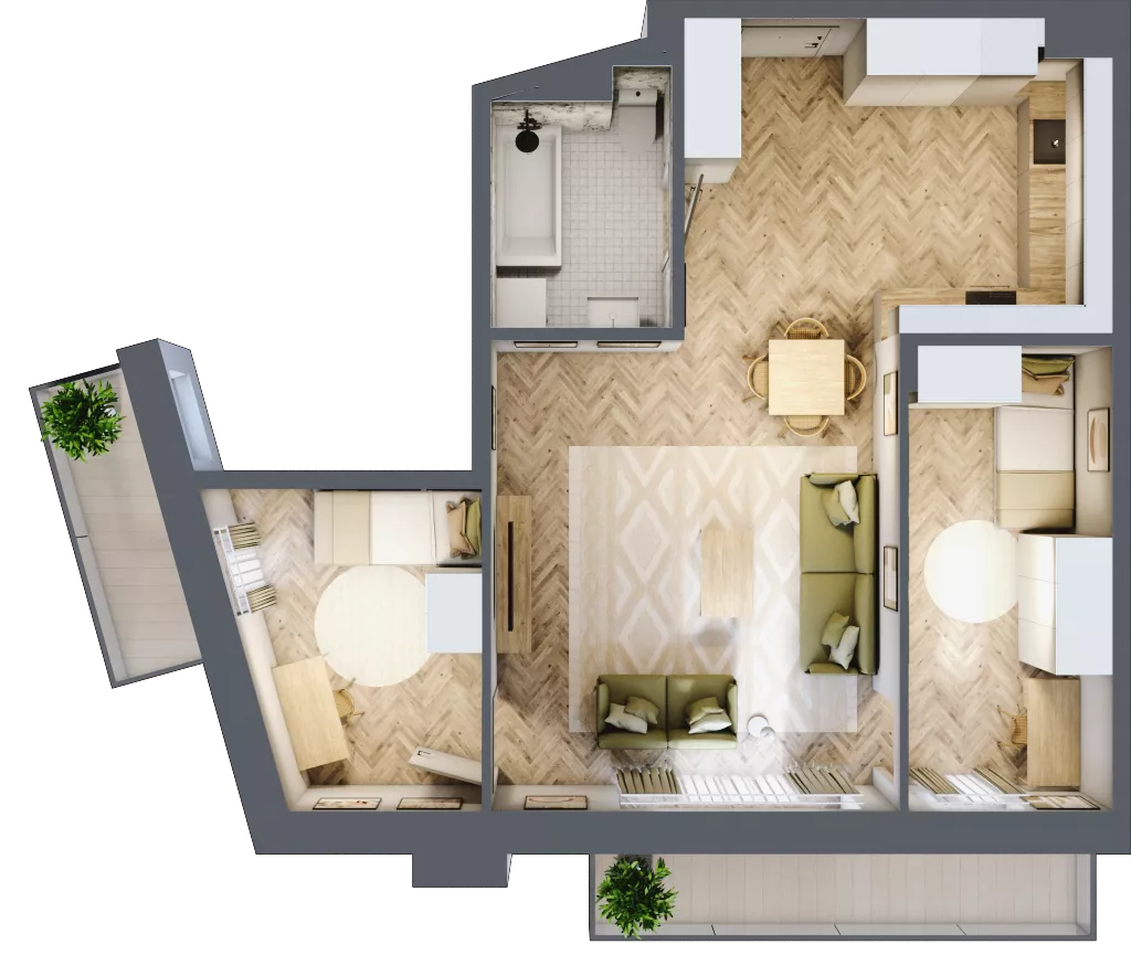 3 pokoje, mieszkanie 62,60 m², piętro 3, oferta nr 20, Wodociągowa - Etap VII, Sulejówek, ul. Wodociągowa 1/1A/1B