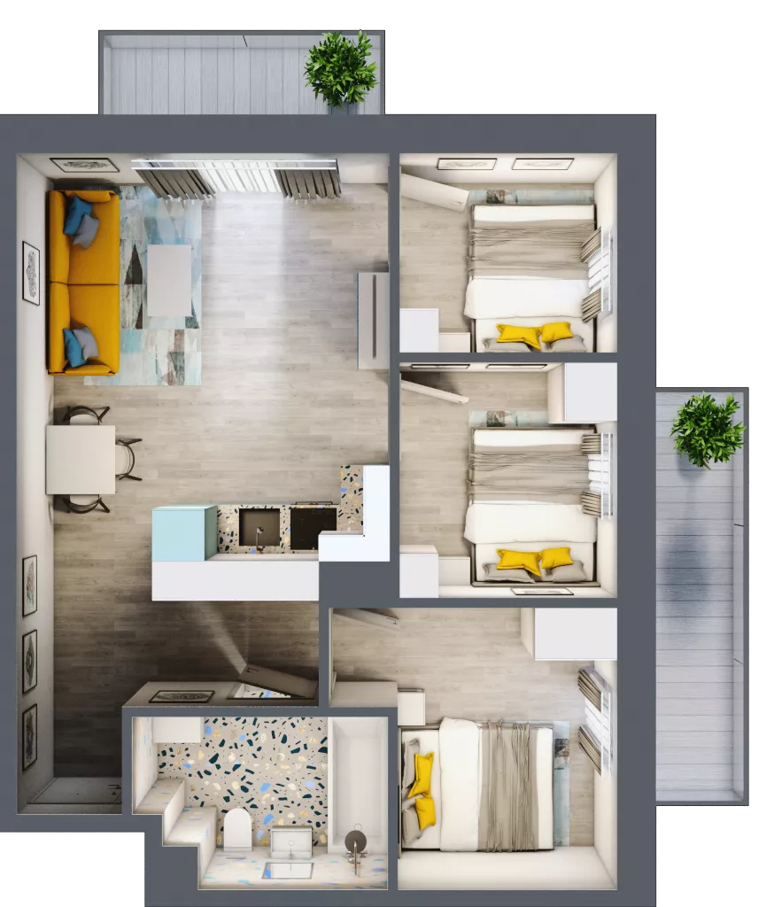 4 pokoje, mieszkanie 54,38 m², piętro 1, oferta nr 13, Gościniec 15, Warszawa, Wesoła, ul. Gościniec 15
