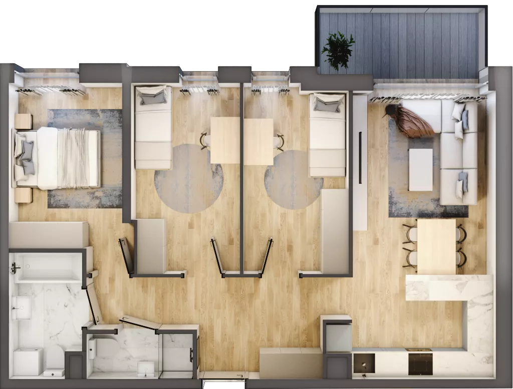4 pokoje, mieszkanie 68,34 m², piętro 3, oferta nr M14, Legnicka Ursus, Warszawa, Ursus, Skorosze, ul. Legnicka