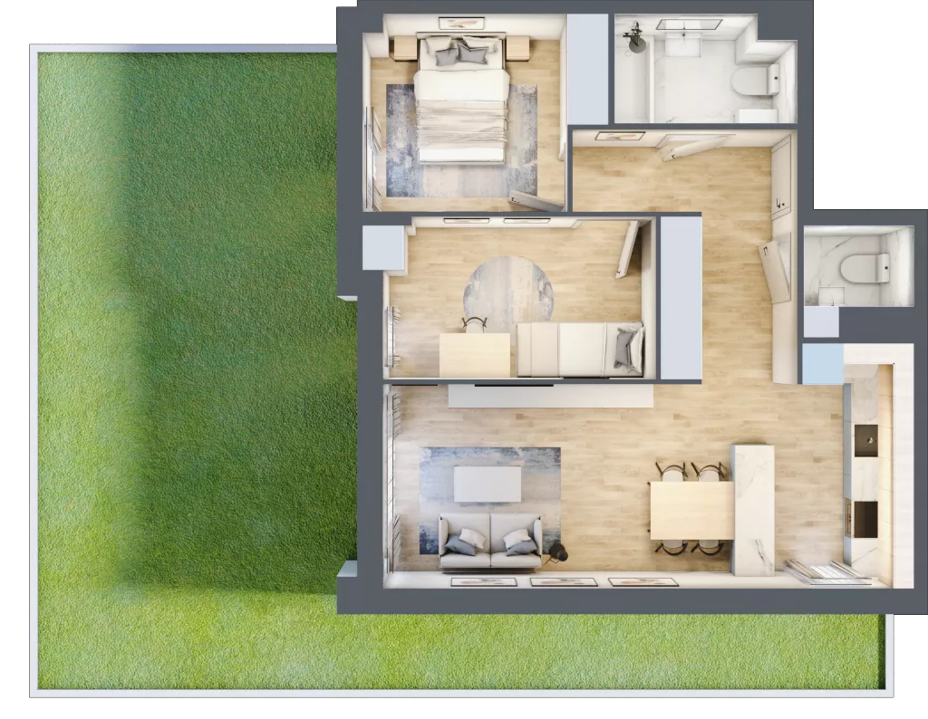 3 pokoje, mieszkanie 58,72 m², parter, oferta nr M21, Legnicka Ursus, Warszawa, Ursus, Skorosze, ul. Legnicka