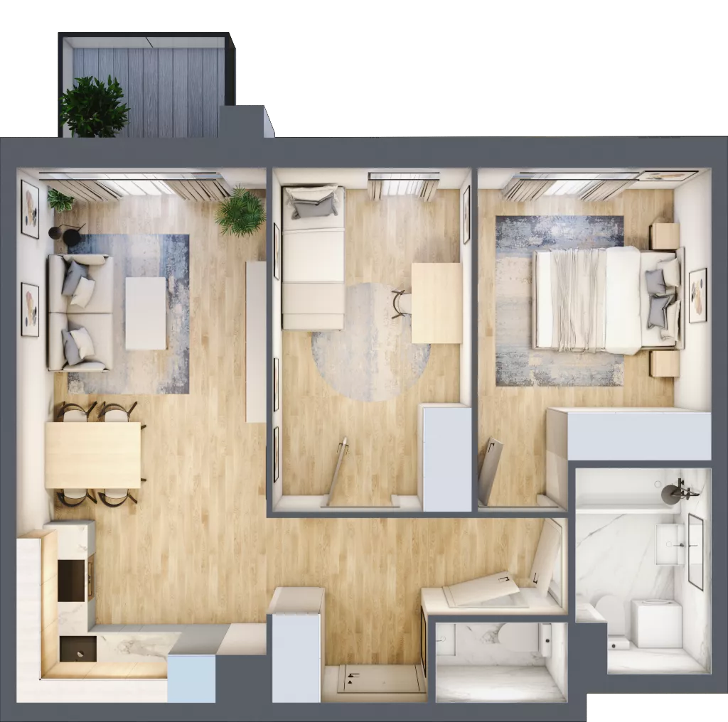 3 pokoje, mieszkanie 55,18 m², piętro 1, oferta nr M27, Legnicka Ursus, Warszawa, Ursus, Skorosze, ul. Legnicka