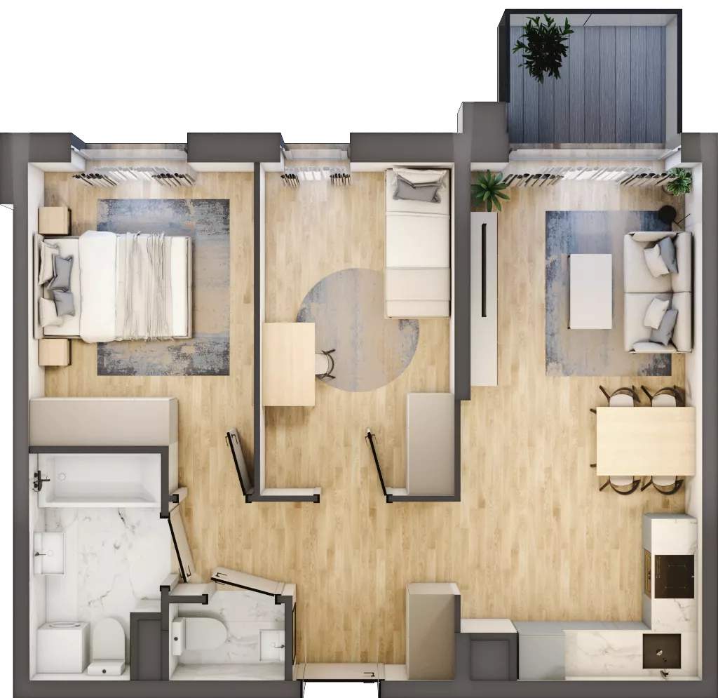 3 pokoje, mieszkanie 55,13 m², piętro 3, oferta nr M42, Legnicka Ursus, Warszawa, Ursus, Skorosze, ul. Legnicka