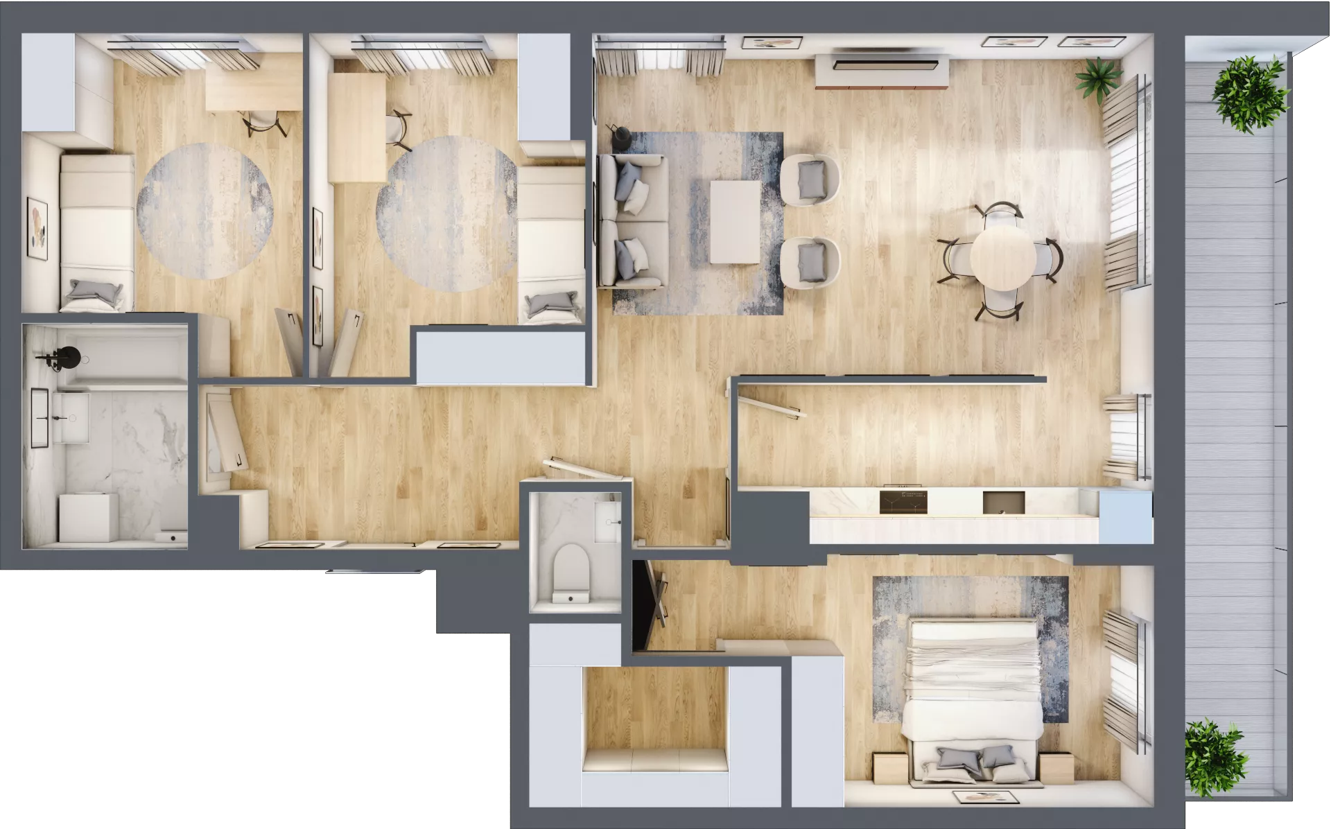 4 pokoje, mieszkanie 89,72 m², piętro 1, oferta nr WJ-E1-LM-64, Wojciechowska Square, Lublin, Konstantynów, Konstantynów, ul. Wojciechowska 40