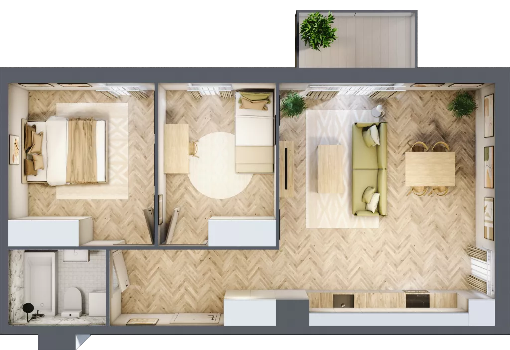 3 pokoje, mieszkanie 59,86 m², piętro 6, oferta nr A54, Nova Ceramiczna, Rzeszów, Przybyszówka, ul. Ceramiczna 505