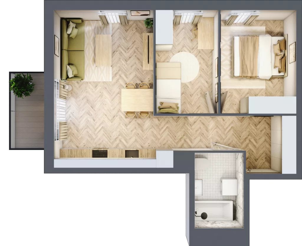 3 pokoje, mieszkanie 49,52 m², piętro 4, oferta nr A29, Nova Ceramiczna, Rzeszów, Przybyszówka, ul. Ceramiczna 505