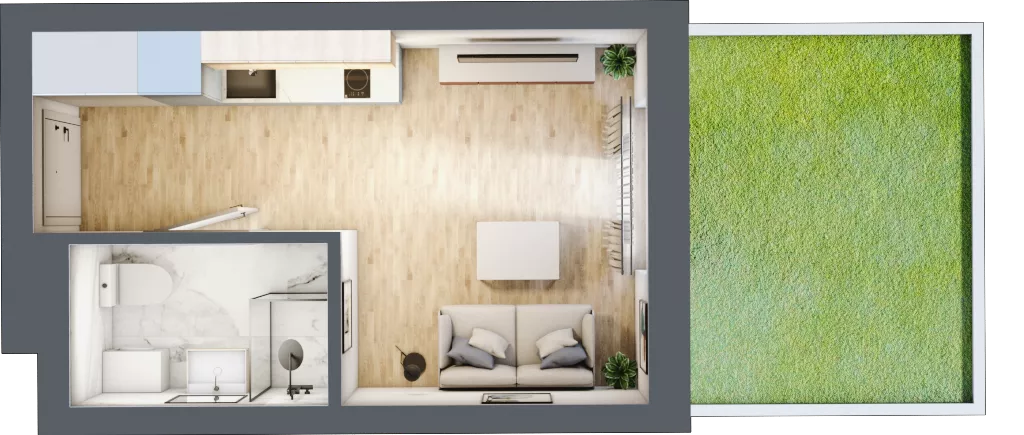 1 pokój, lokal inwestycyjny 19,72 m², parter, oferta nr B4/0/9, MONTANO - lokale inwestycyjne, Polanica-Zdrój, al. Zwycięzców