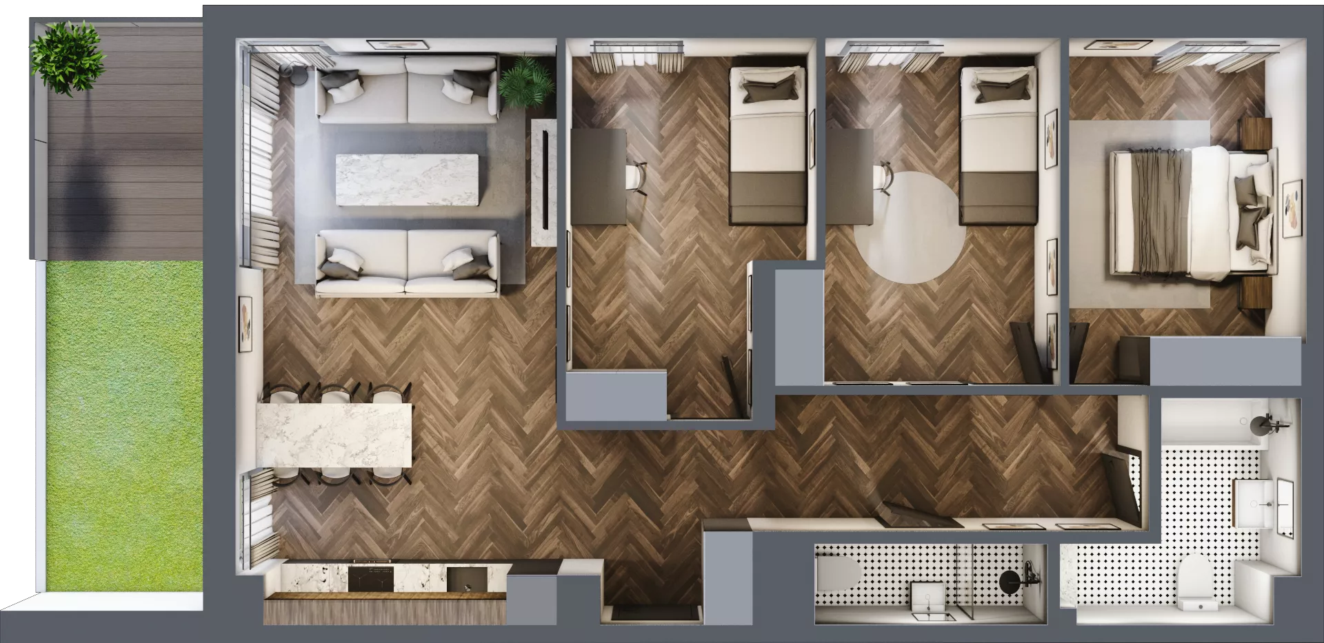 4 pokoje, mieszkanie 83,94 m², piętro 1, oferta nr A9, Augustówka Residence, Warszawa, Mokotów, Augustówka, ul. Kostrzyńska 18