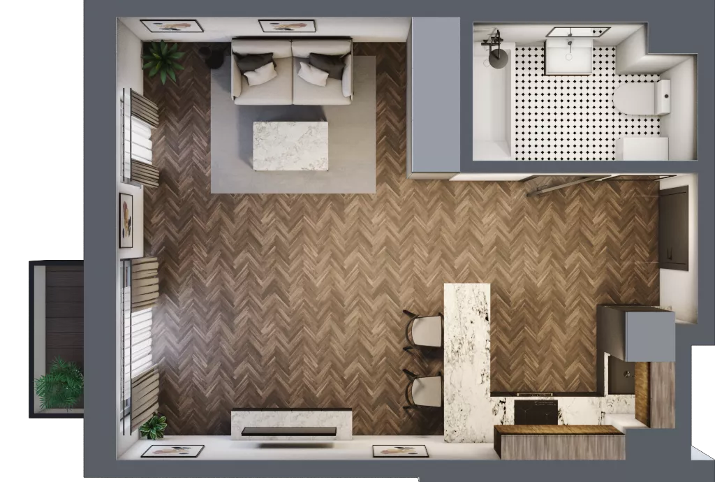 1 pokój, mieszkanie 35,70 m², piętro 1, oferta nr A10, Augustówka Residence, Warszawa, Mokotów, Augustówka, ul. Kostrzyńska 18