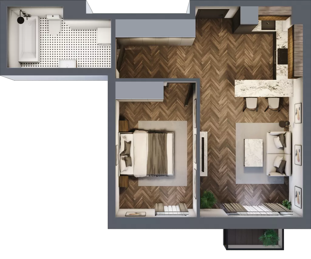 2 pokoje, mieszkanie 48,05 m², piętro 2, oferta nr A21, Augustówka Residence, Warszawa, Mokotów, Augustówka, ul. Kostrzyńska 18
