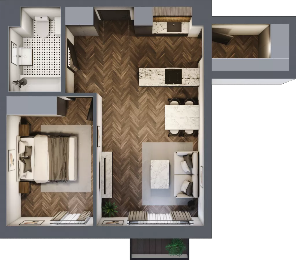 2 pokoje, mieszkanie 46,09 m², piętro 2, oferta nr A39, Augustówka Residence, Warszawa, Mokotów, Augustówka, ul. Kostrzyńska 18