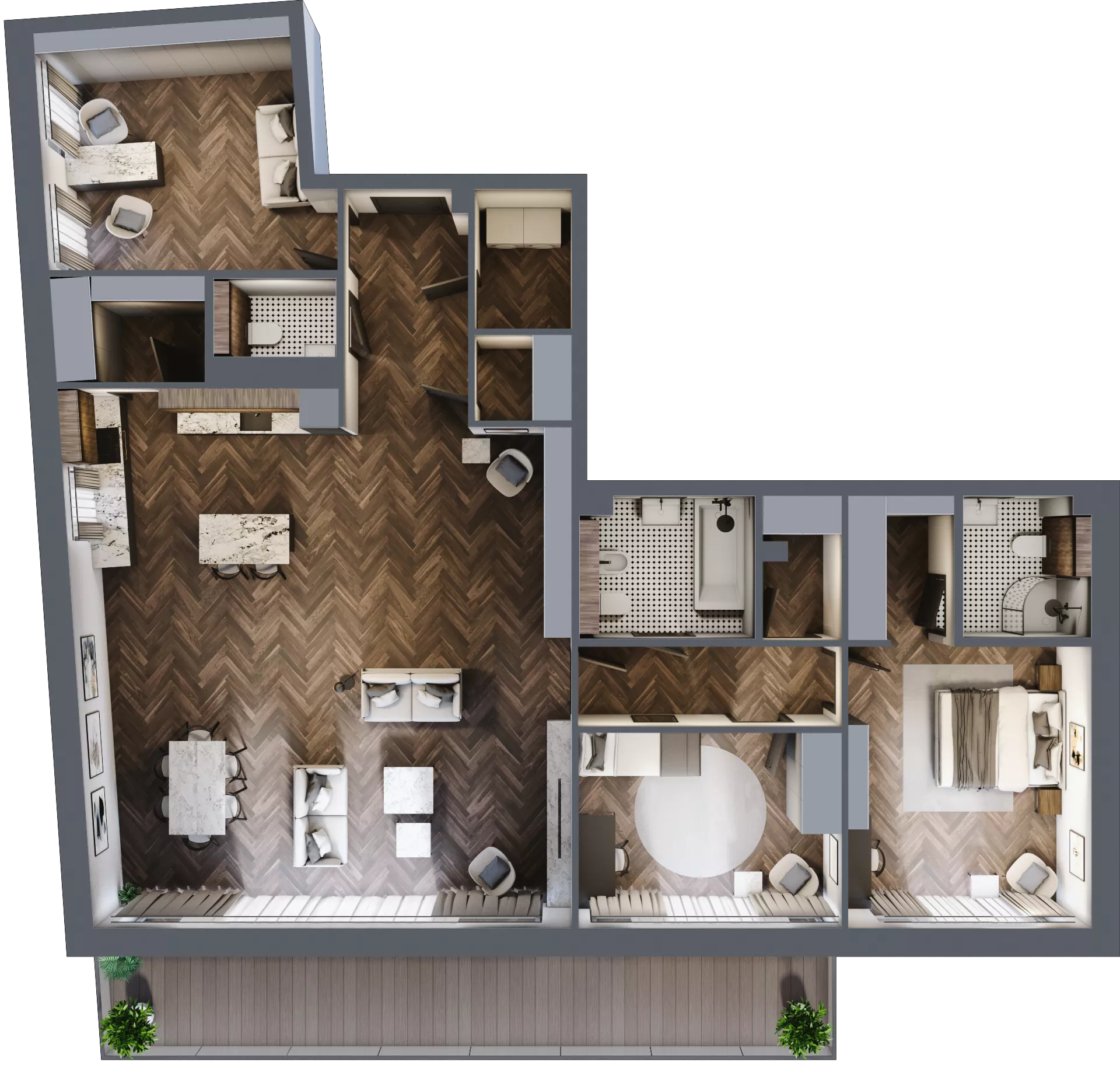 4 pokoje, apartament 140,38 m², piętro 1, oferta nr M07, Apartamenty Orkana, Warszawa, Mokotów, Ksawerów, ul. Orkana 12