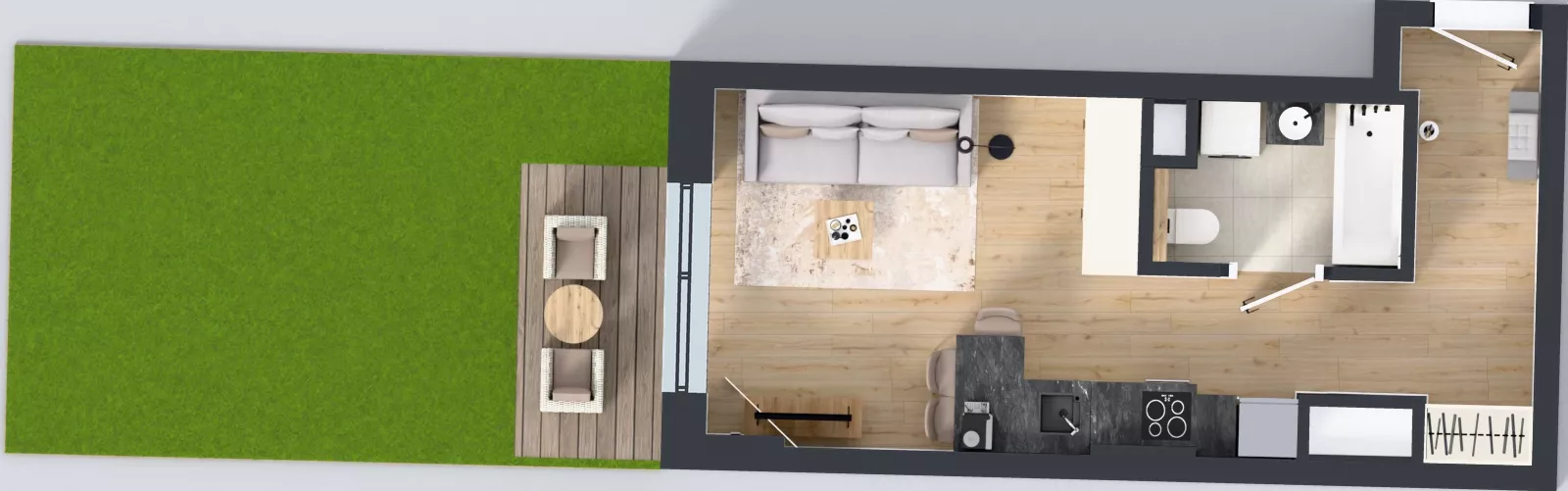 1 pokój, mieszkanie 30,54 m², parter, oferta nr 1.B.0.03, Murapol Forum, Łódź, Śródmieście, ul. Targowa