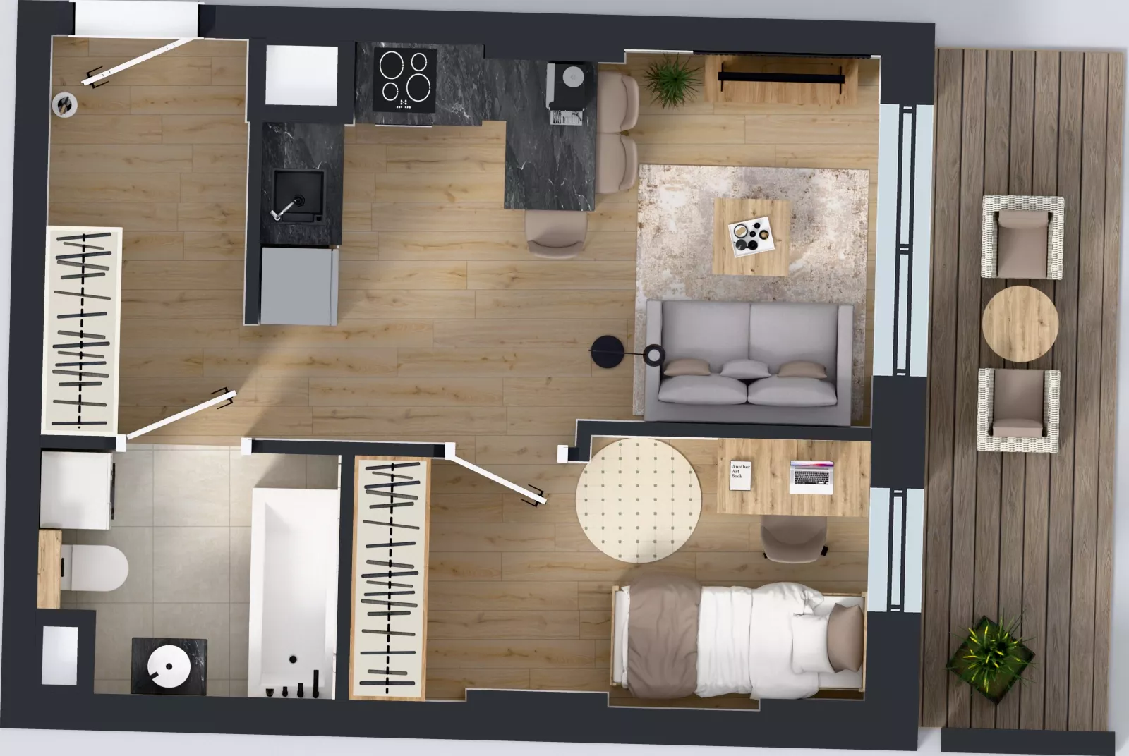 2 pokoje, mieszkanie 31,93 m², piętro 2, oferta nr 1.B.2.11, Murapol Forum, Łódź, Śródmieście, ul. Targowa