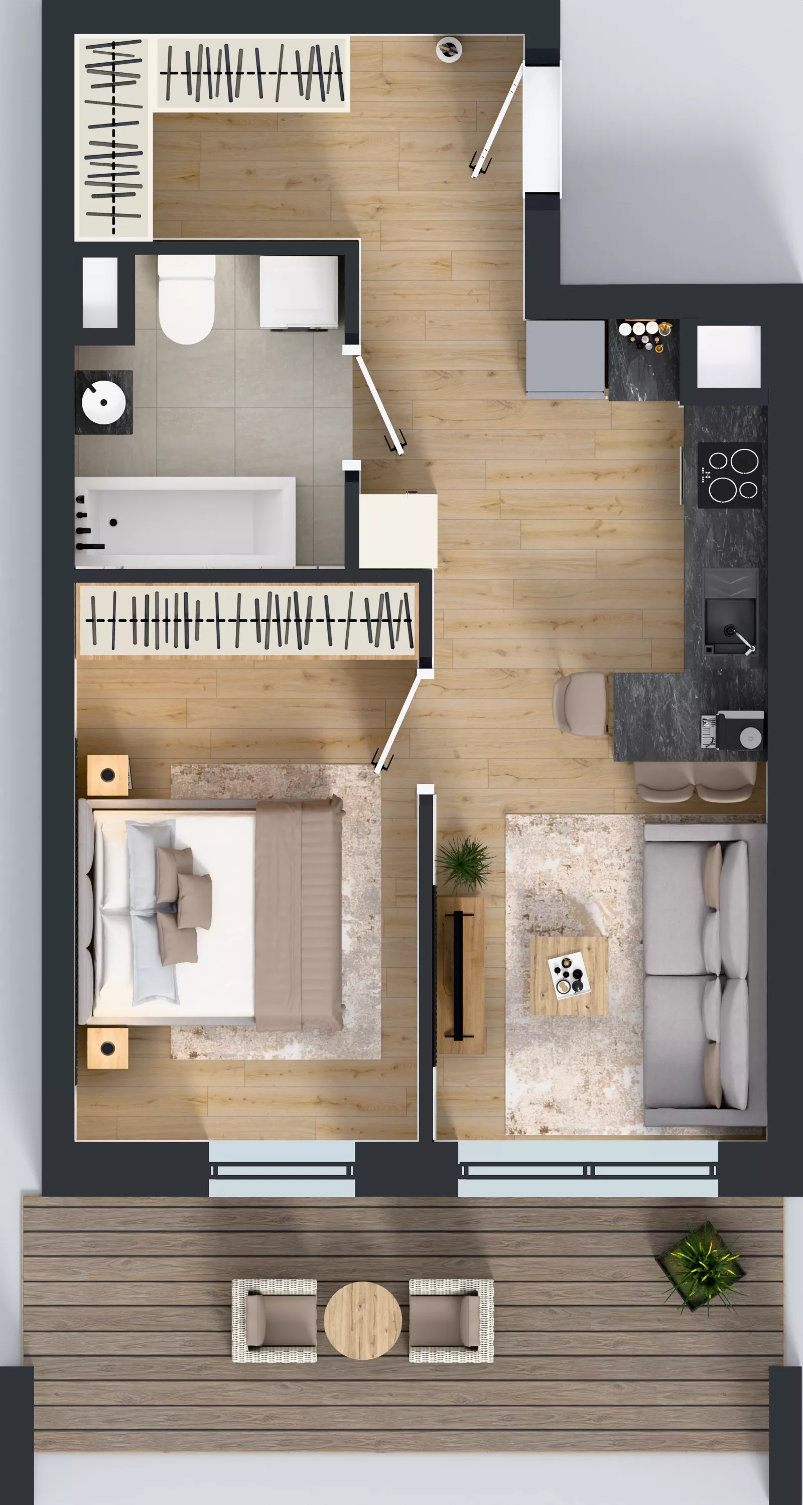 2 pokoje, mieszkanie 39,59 m², piętro 5, oferta nr 2.B.5.10, Murapol Forum, Łódź, Śródmieście, ul. Targowa
