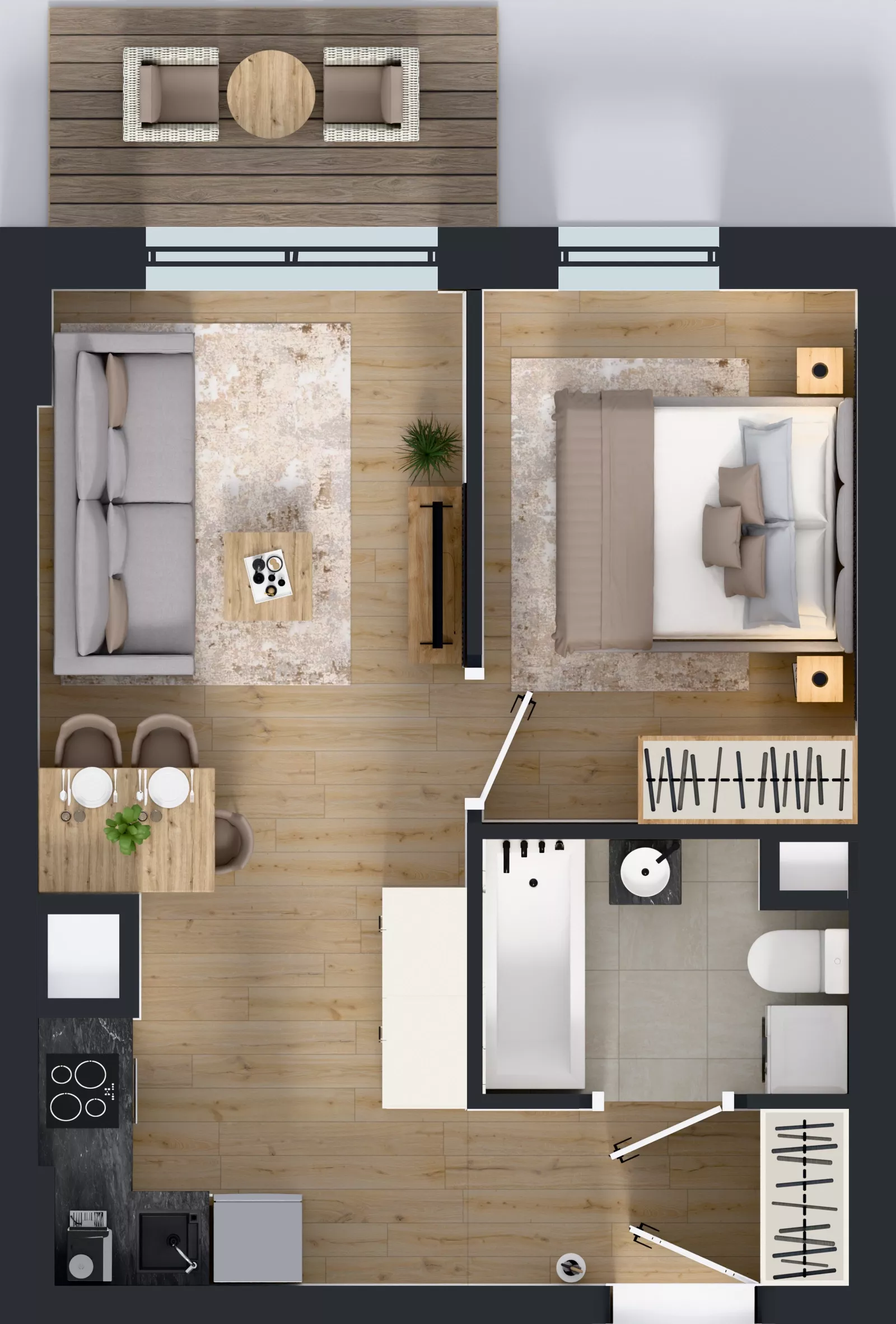 1 pokój, mieszkanie 35,73 m², piętro 5, oferta nr 2.B.5.11, Murapol Forum, Łódź, Śródmieście, ul. Targowa