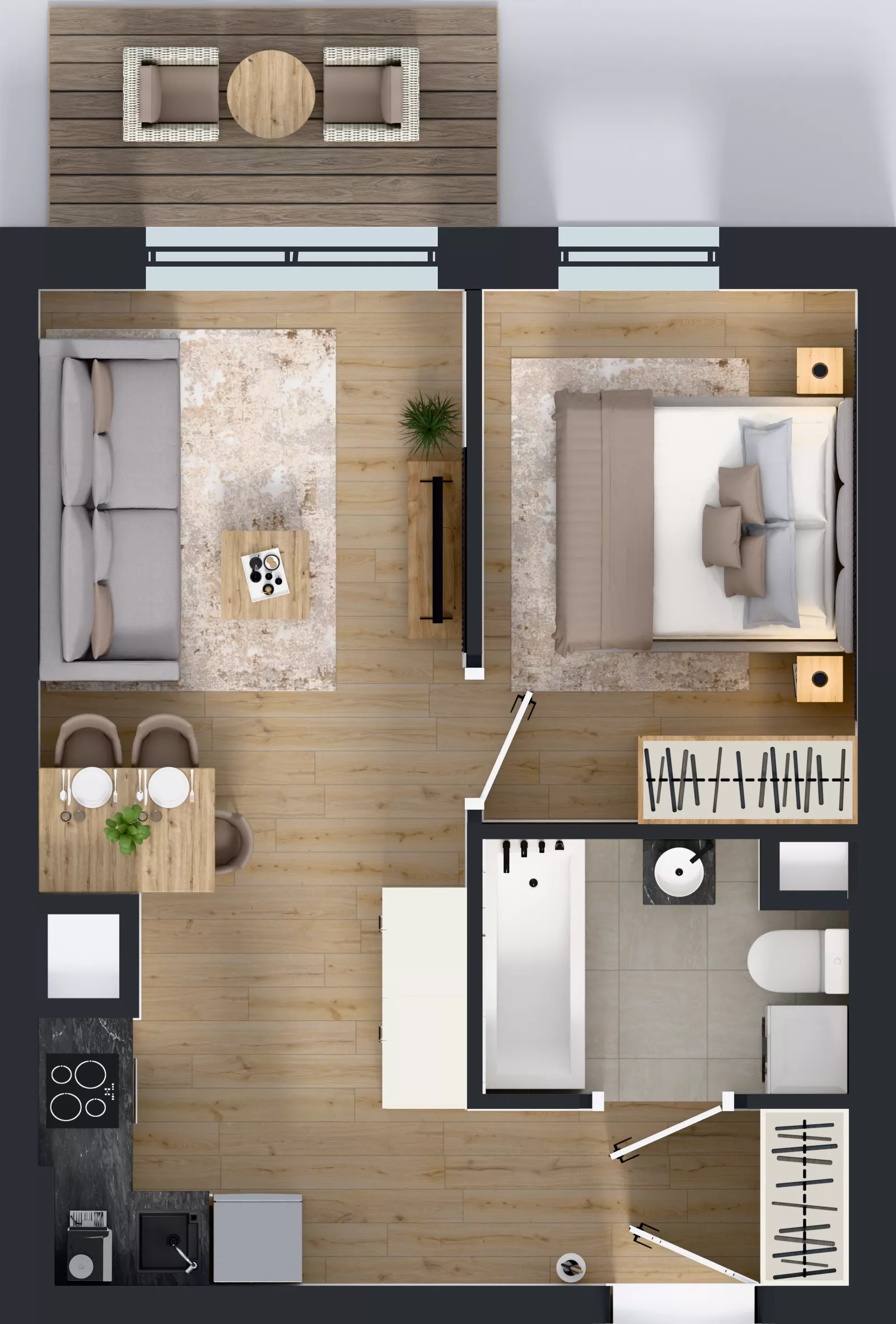 1 pokój, mieszkanie 35,89 m², piętro 7, oferta nr 2.B.7.09, Murapol Forum, Łódź, Śródmieście, ul. Targowa