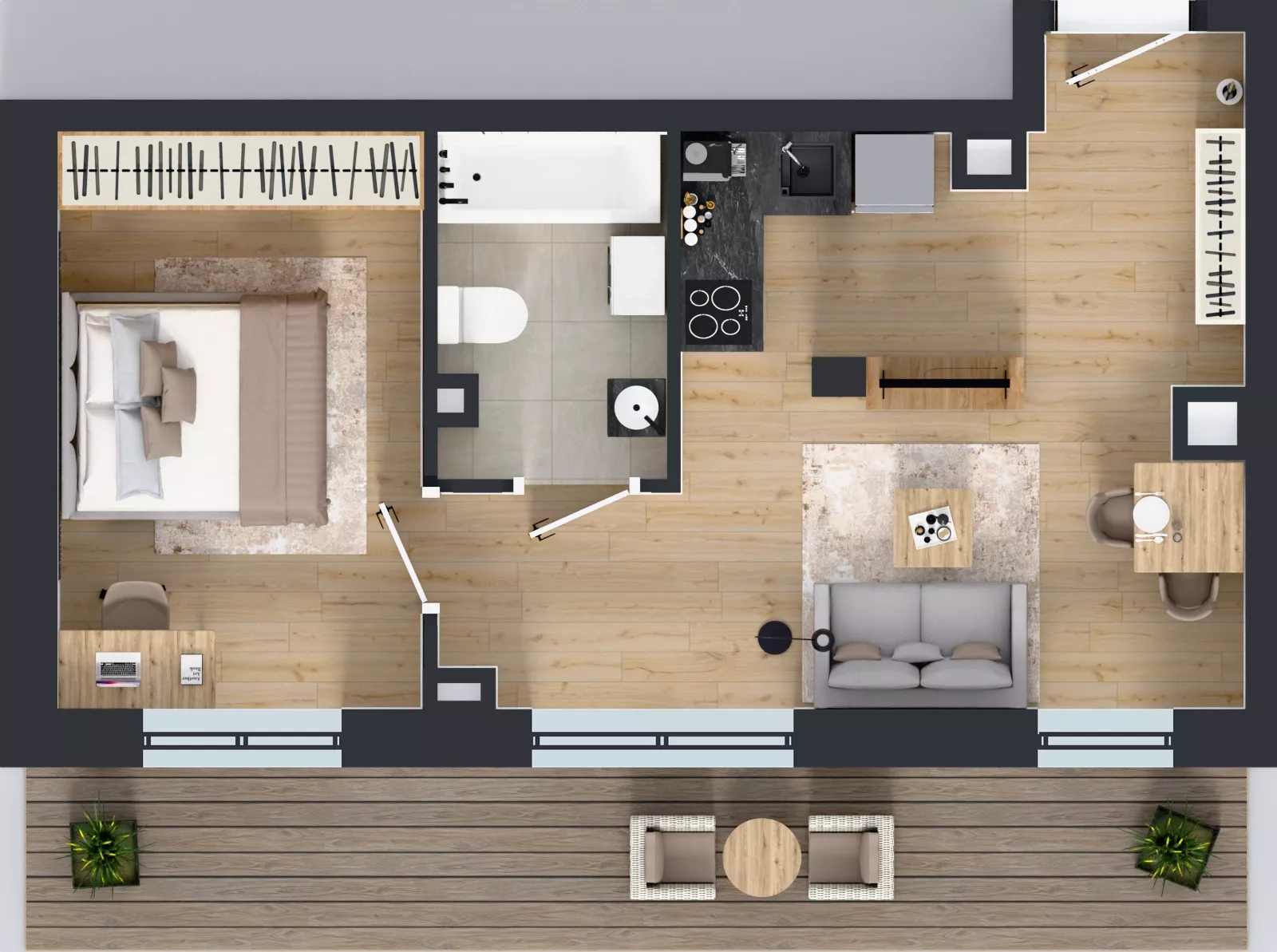 2 pokoje, mieszkanie 38,97 m², piętro 3, oferta nr 4.M.15, Incepti Gaj 2, Wrocław, Gaj, Krzyki, ul. Żegiestowska 5