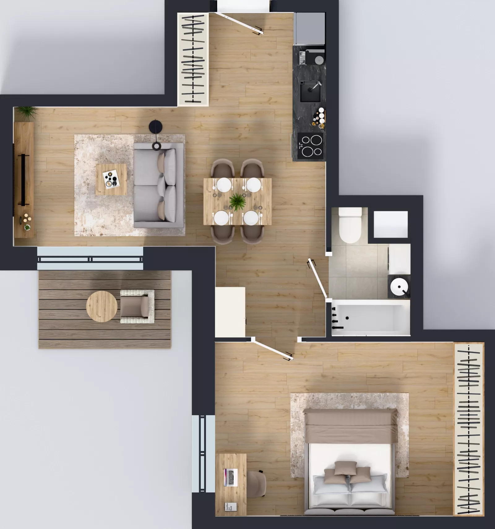 2 pokoje, mieszkanie 44,56 m², piętro 4, oferta nr 5.M.10, Incepti Gaj 2, Wrocław, Gaj, Krzyki, ul. Żegiestowska 5