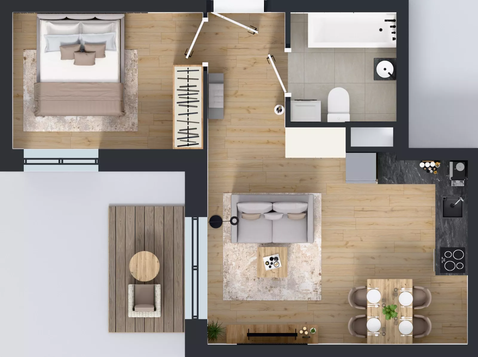 2 pokoje, mieszkanie 38,47 m², piętro 3, oferta nr 4.M.21, Incepti Gaj 2, Wrocław, Gaj, Krzyki, ul. Żegiestowska 5