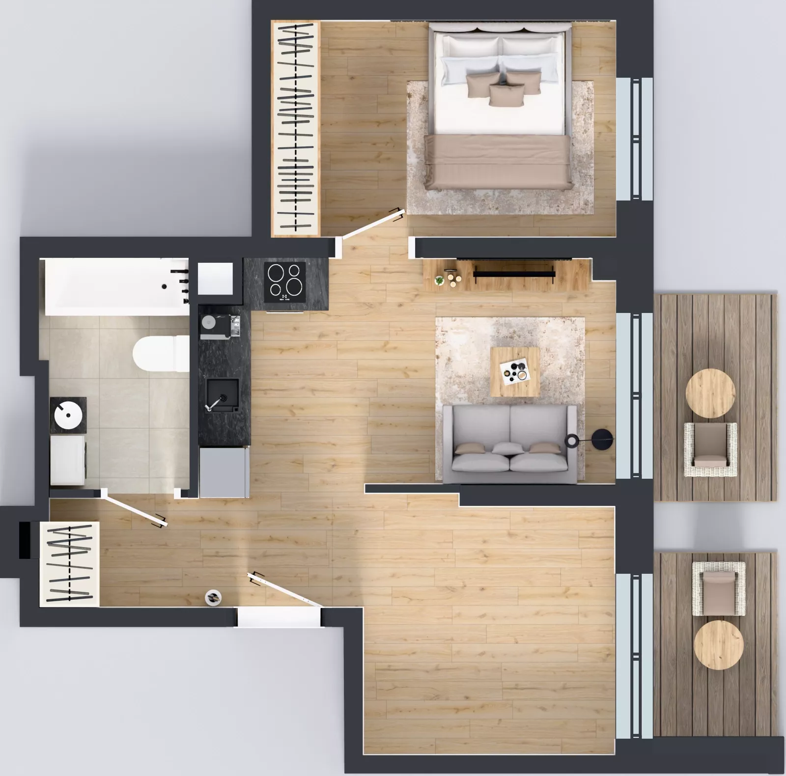 2 pokoje, mieszkanie 43,51 m², piętro 3, oferta nr 4.M.22, Incepti Gaj 2, Wrocław, Gaj, Krzyki, ul. Żegiestowska 5