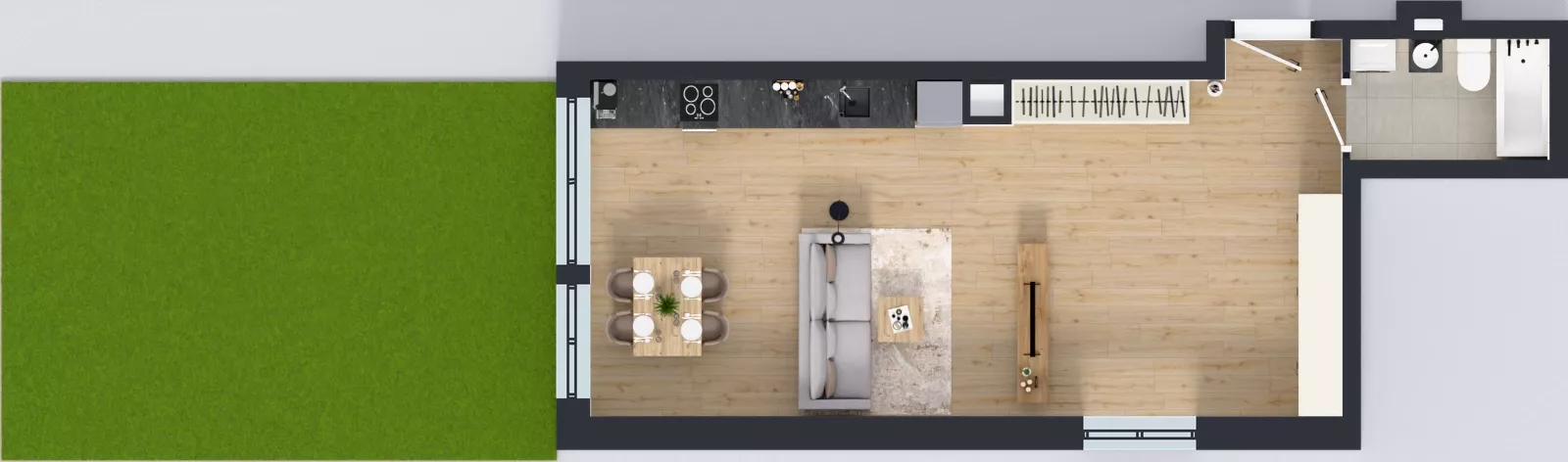 2 pokoje, mieszkanie 48,54 m², parter, oferta nr 1.M.05, Incepti Gaj 2, Wrocław, Gaj, Krzyki, ul. Żegiestowska 5