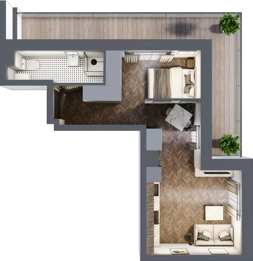 1 pokój, mieszkanie 34,16 m², piętro 3, oferta nr 4.M.20, Incepti Gaj 2, Wrocław, Gaj, Krzyki, ul. Żegiestowska 5