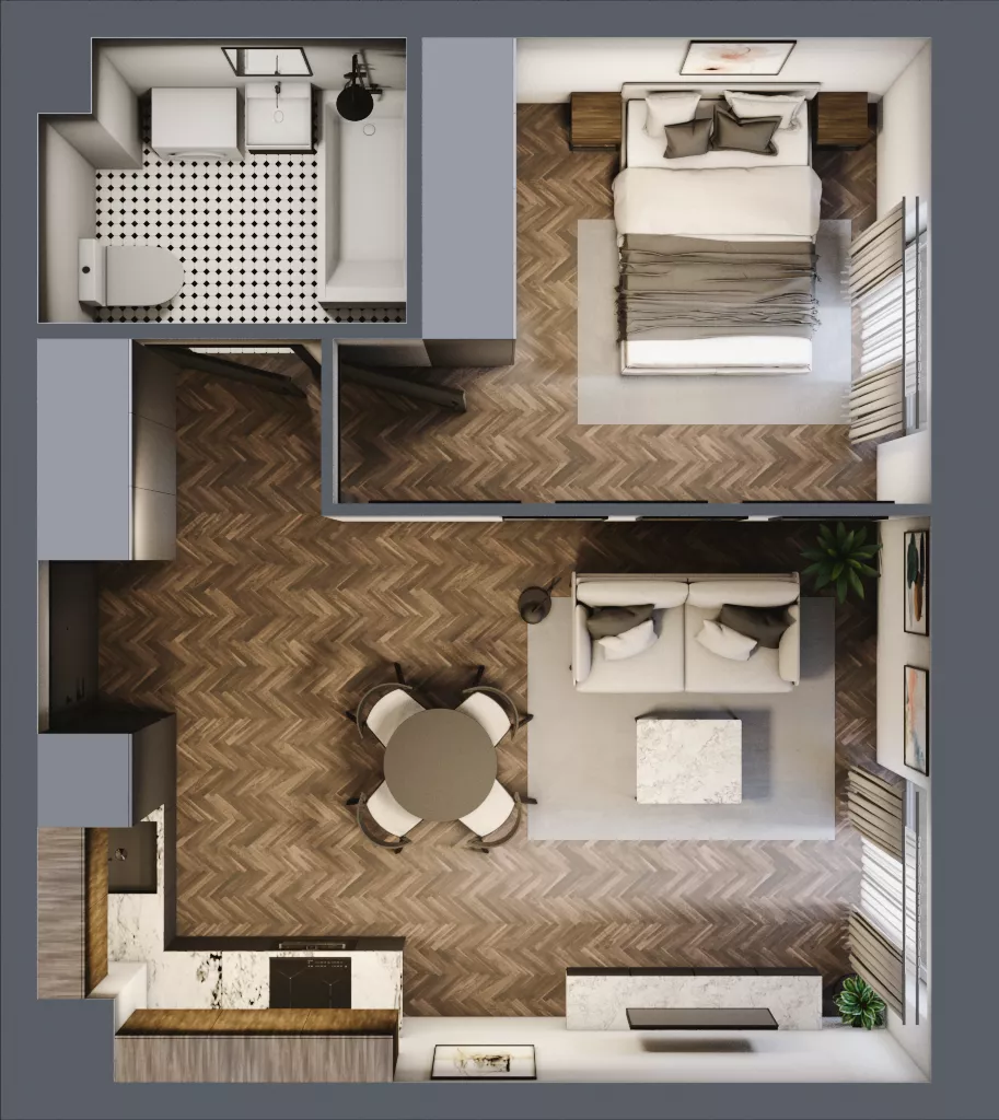 2 pokoje, mieszkanie 36,76 m², piętro 3, oferta nr 4.M.19, Incepti Gaj 2, Wrocław, Gaj, Krzyki, ul. Żegiestowska 5