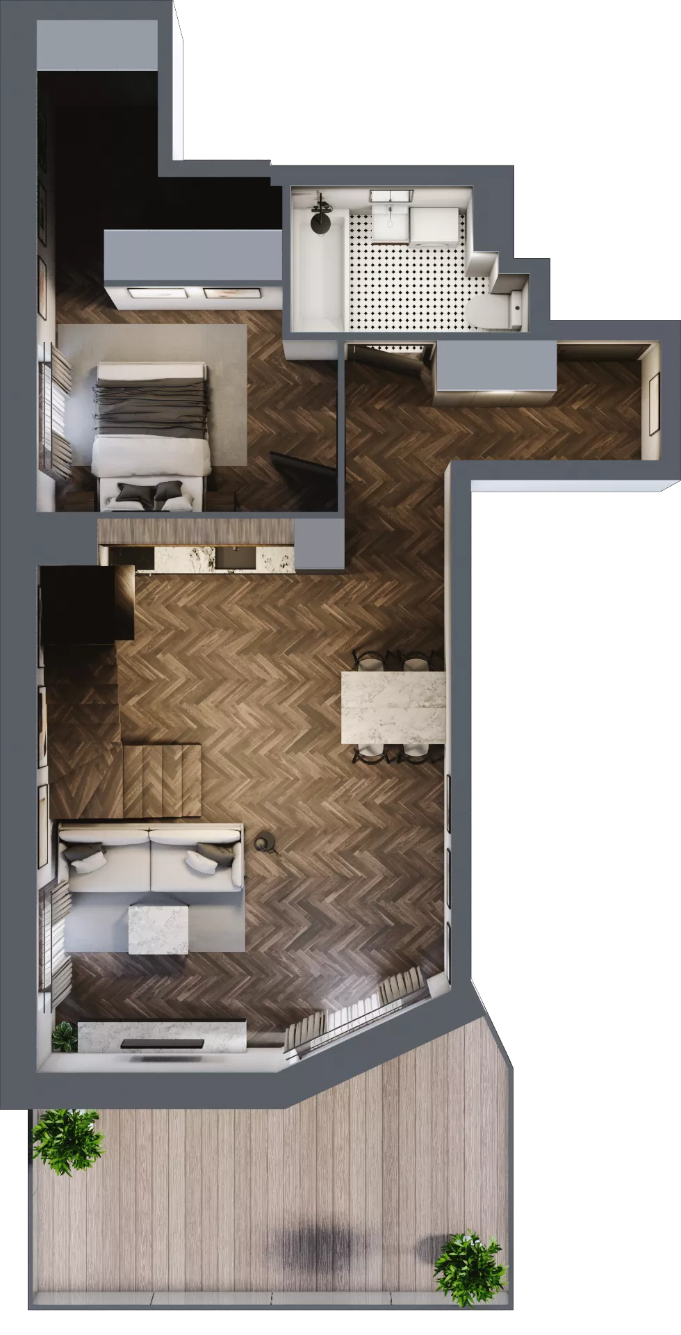 2 pokoje, mieszkanie 69,40 m², piętro 4, oferta nr 5.M.15, Incepti Gaj 2, Wrocław, Gaj, Krzyki, ul. Żegiestowska 5