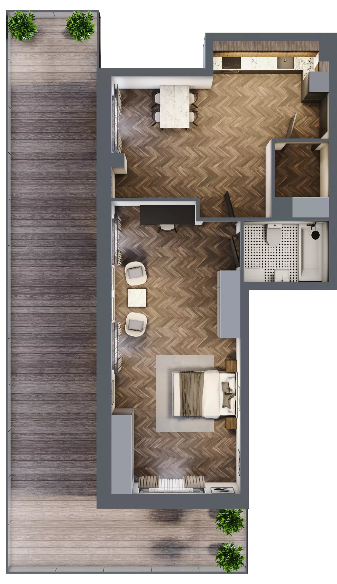 4 pokoje, mieszkanie 63,74 m², parter, oferta nr 1.M.14, Incepti Gaj 2, Wrocław, Gaj, Krzyki, ul. Żegiestowska 5