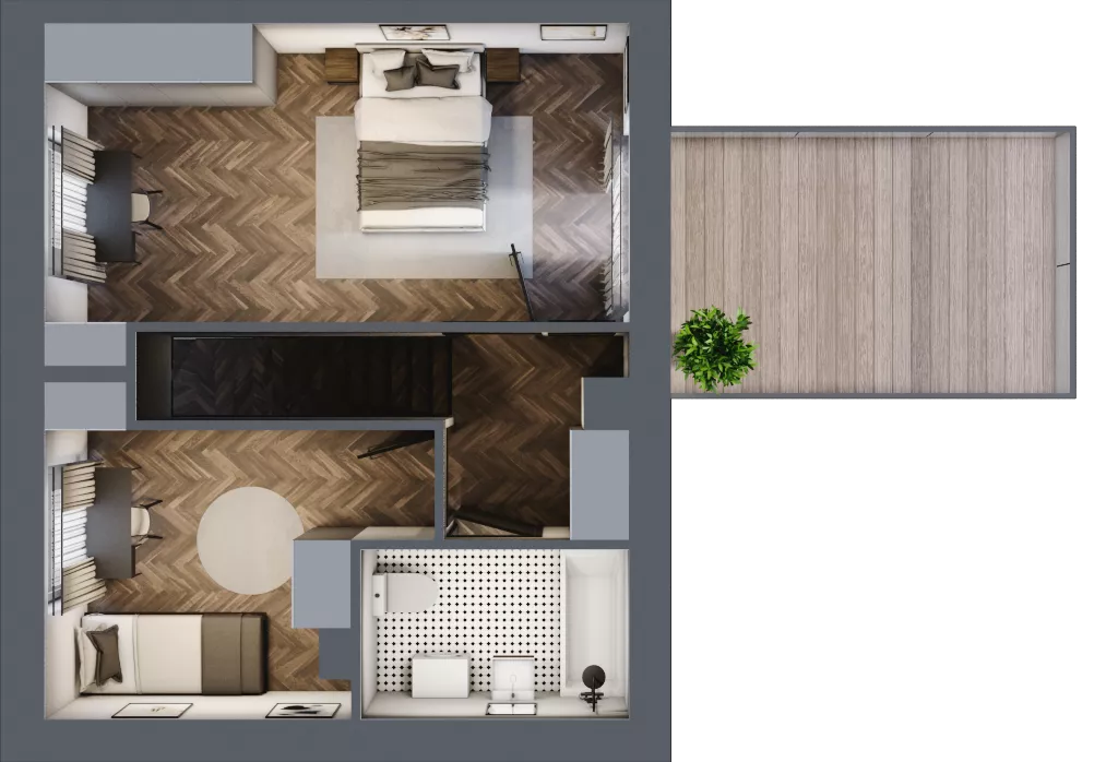 3 pokoje, mieszkanie 62,07 m², piętro 3, oferta nr 4.M.14, Incepti Gaj 2, Wrocław, Gaj, Krzyki, ul. Żegiestowska 5