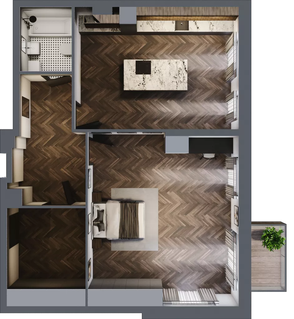 4 pokoje, mieszkanie 80,02 m², piętro 1, oferta nr 2.M.23, Incepti Gaj 2, Wrocław, Gaj, Krzyki, ul. Żegiestowska 5