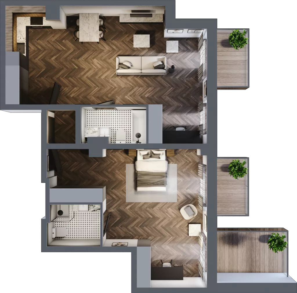 2 pokoje, mieszkanie 78,52 m², piętro 2, oferta nr 3.M.24, Incepti Gaj 2, Wrocław, Gaj, Krzyki, ul. Żegiestowska 5