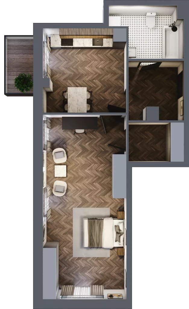 4 pokoje, mieszkanie 63,57 m², piętro 1, oferta nr 2.M.20, Incepti Gaj 2, Wrocław, Gaj, Krzyki, ul. Żegiestowska 5