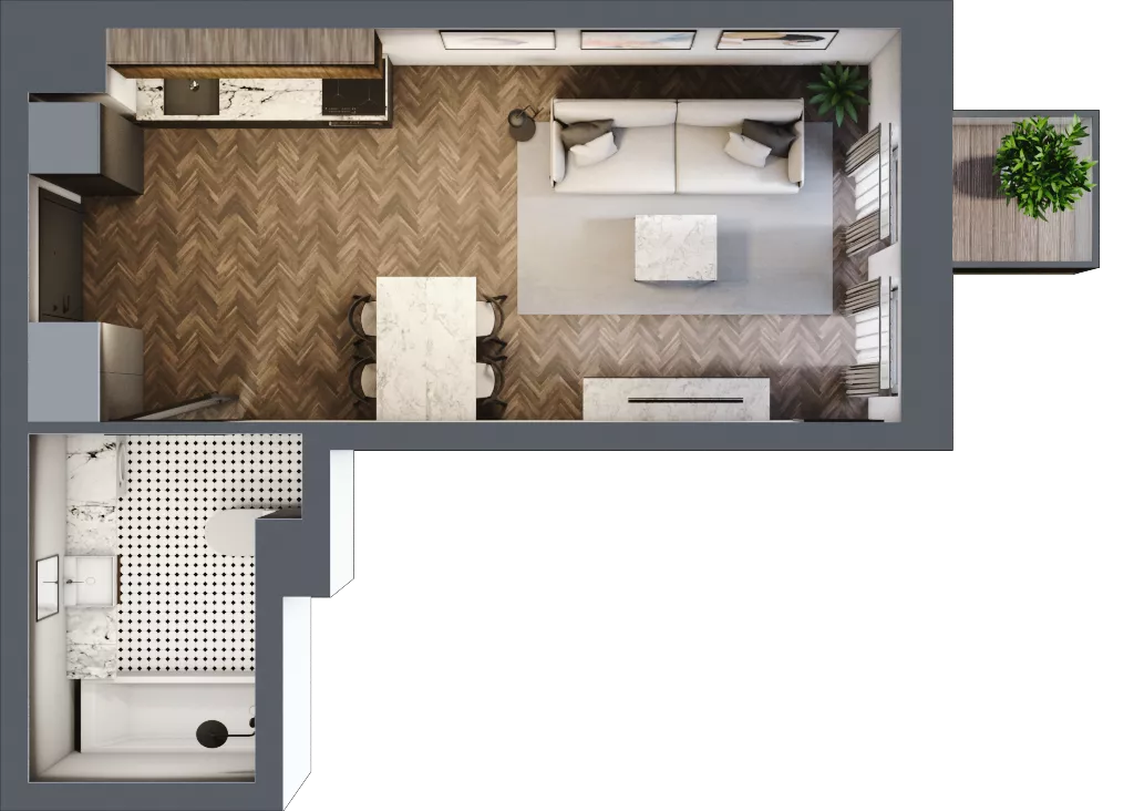 1 pokój, mieszkanie 29,50 m², piętro 1, oferta nr 2.M.15, Incepti Gaj 2, Wrocław, Gaj, Krzyki, ul. Żegiestowska 5