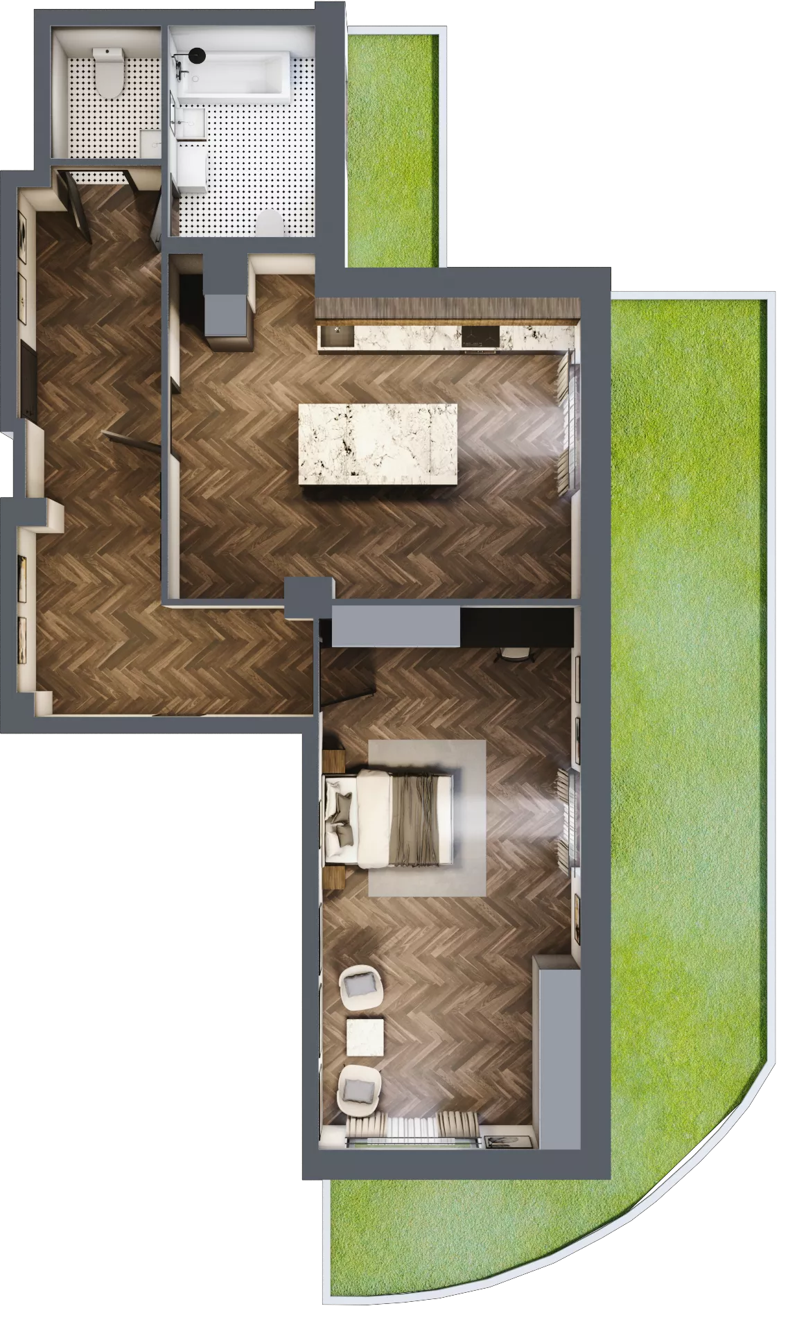 4 pokoje, mieszkanie 85,38 m², parter, oferta nr 1.M.16, Incepti Gaj 2, Wrocław, Gaj, Krzyki, ul. Żegiestowska 5