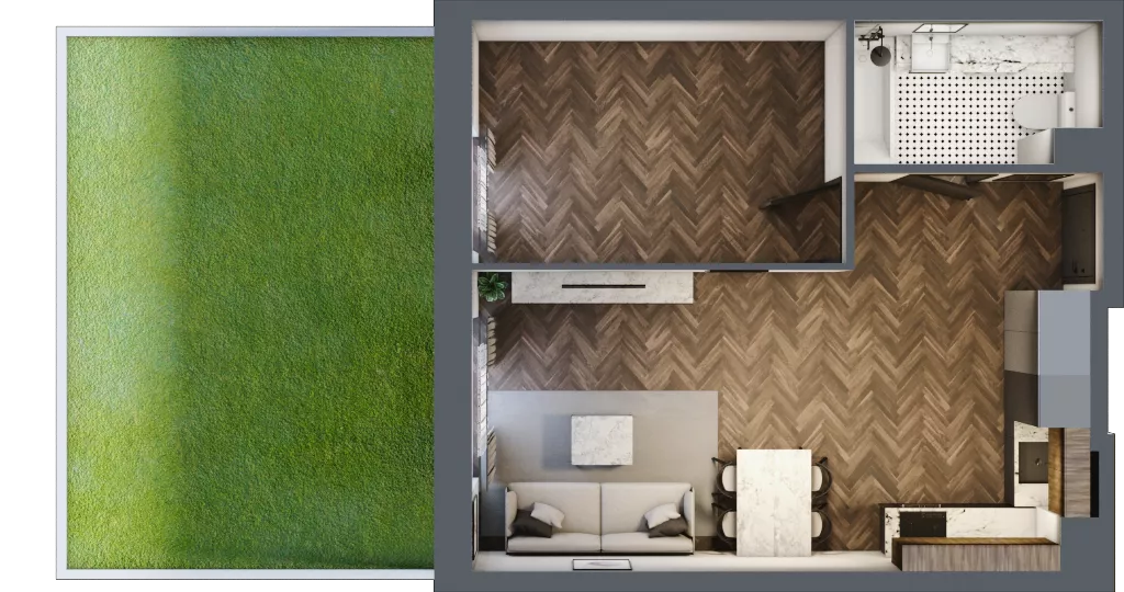 2 pokoje, mieszkanie 44,16 m², parter, oferta nr 1.M.06, Incepti Gaj 2, Wrocław, Gaj, Krzyki, ul. Żegiestowska 5