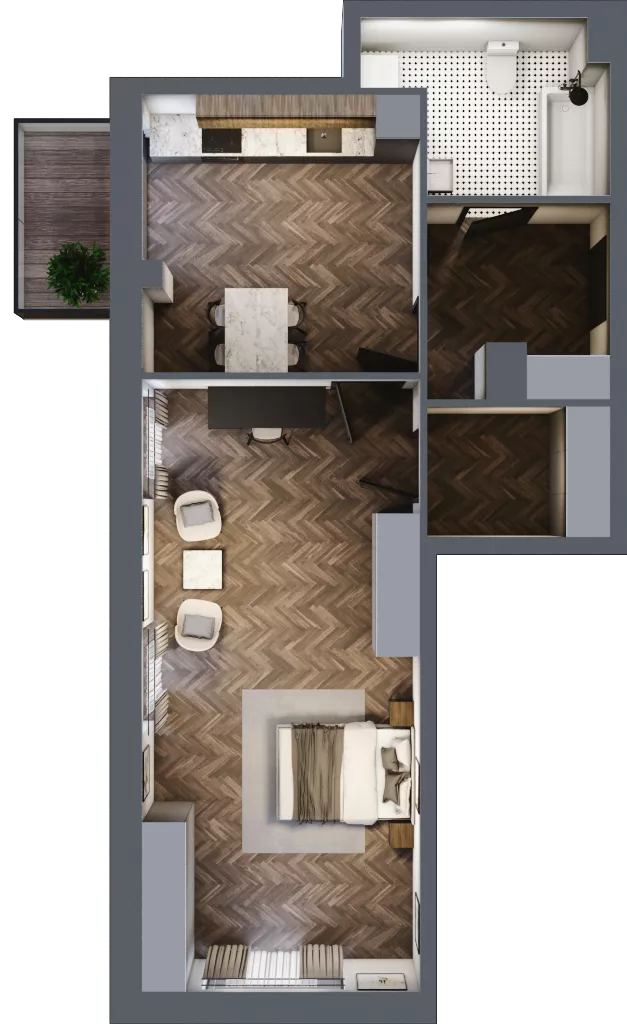4 pokoje, mieszkanie 68,66 m², piętro 2, oferta nr 3.M.28, Incepti Gaj 2, Wrocław, Gaj, Krzyki, ul. Żegiestowska 5
