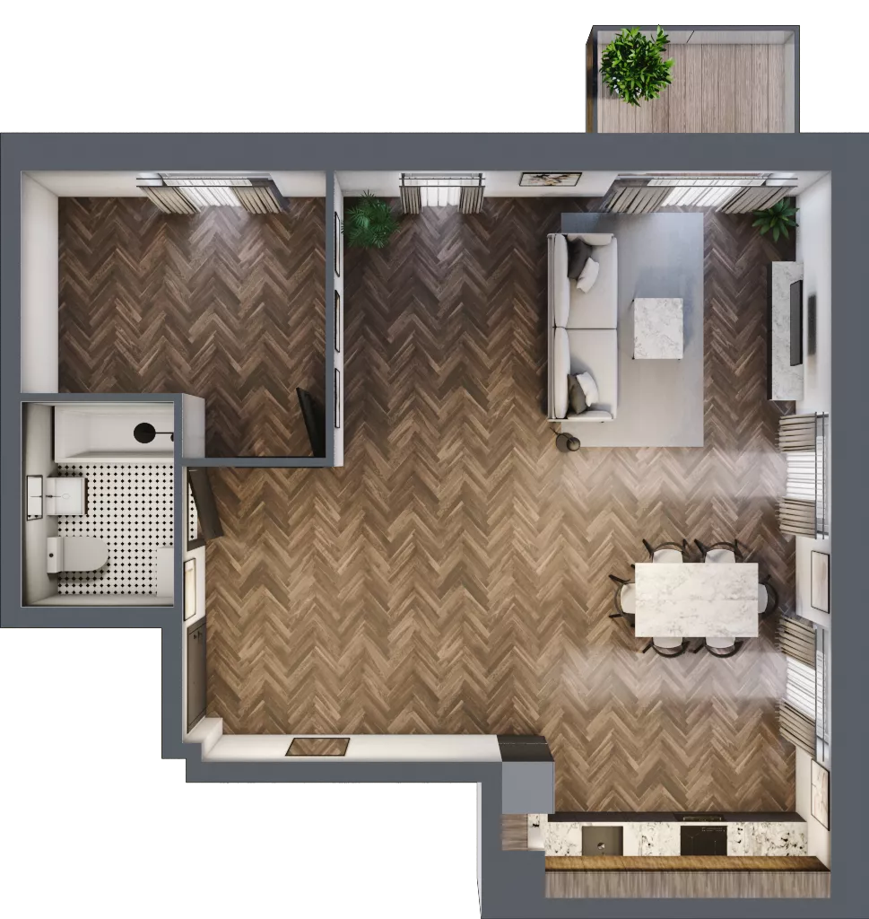 2 pokoje, mieszkanie 63,57 m², piętro 1, oferta nr 2.M.17, Incepti Gaj 2, Wrocław, Gaj, Krzyki, ul. Żegiestowska 5