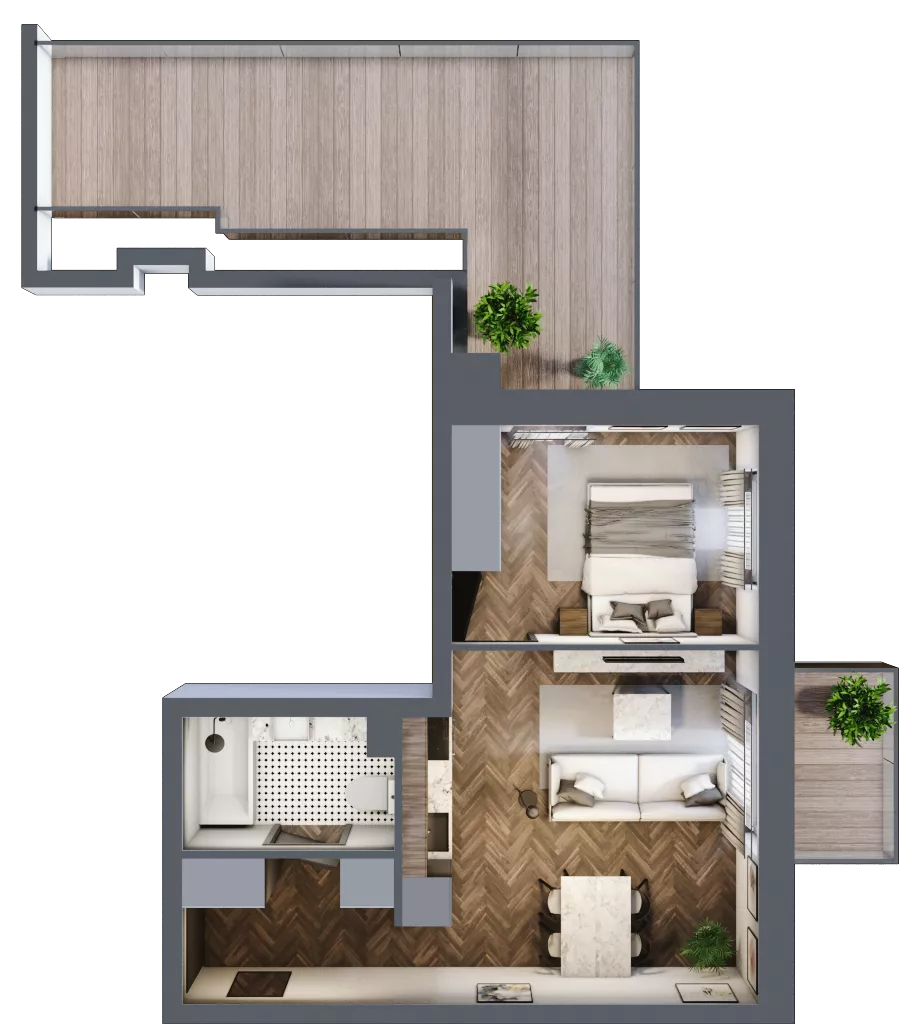2 pokoje, mieszkanie 36,74 m², piętro 4, oferta nr 5.M.12, Incepti Gaj 2, Wrocław, Gaj, Krzyki, ul. Żegiestowska 5