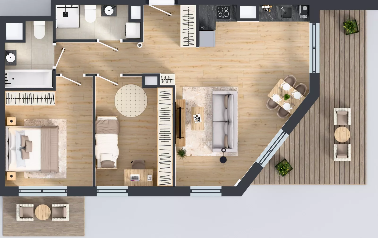 3 pokoje, mieszkanie 70,40 m², piętro 3, oferta nr C.78, Osiedle MONO, Warszawa, Białołęka, Tarchomin, ul. Odkryta 53
