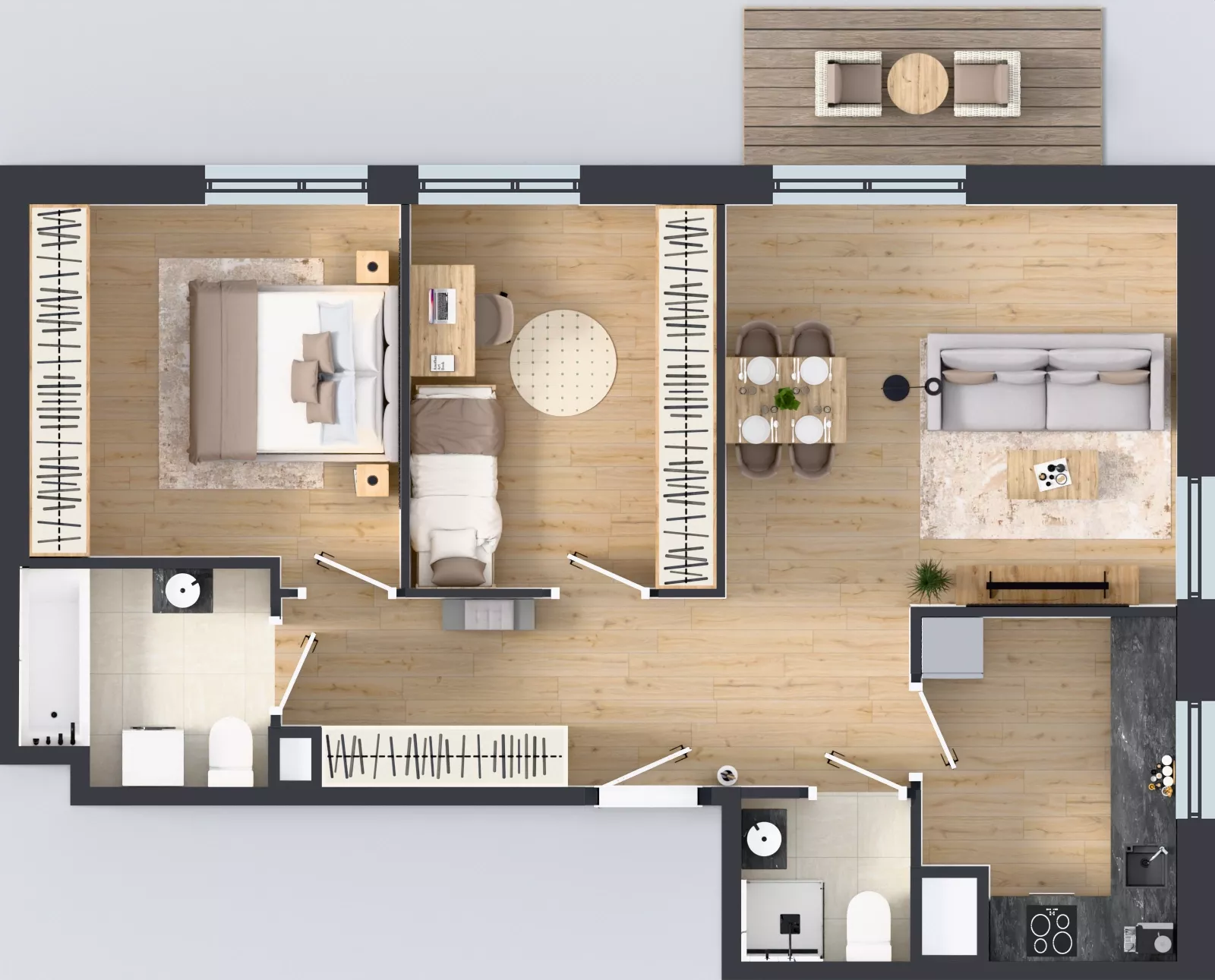 3 pokoje, mieszkanie 68,27 m², piętro 4, oferta nr A.20, Osiedle MONO, Warszawa, Białołęka, Tarchomin, ul. Odkryta 53