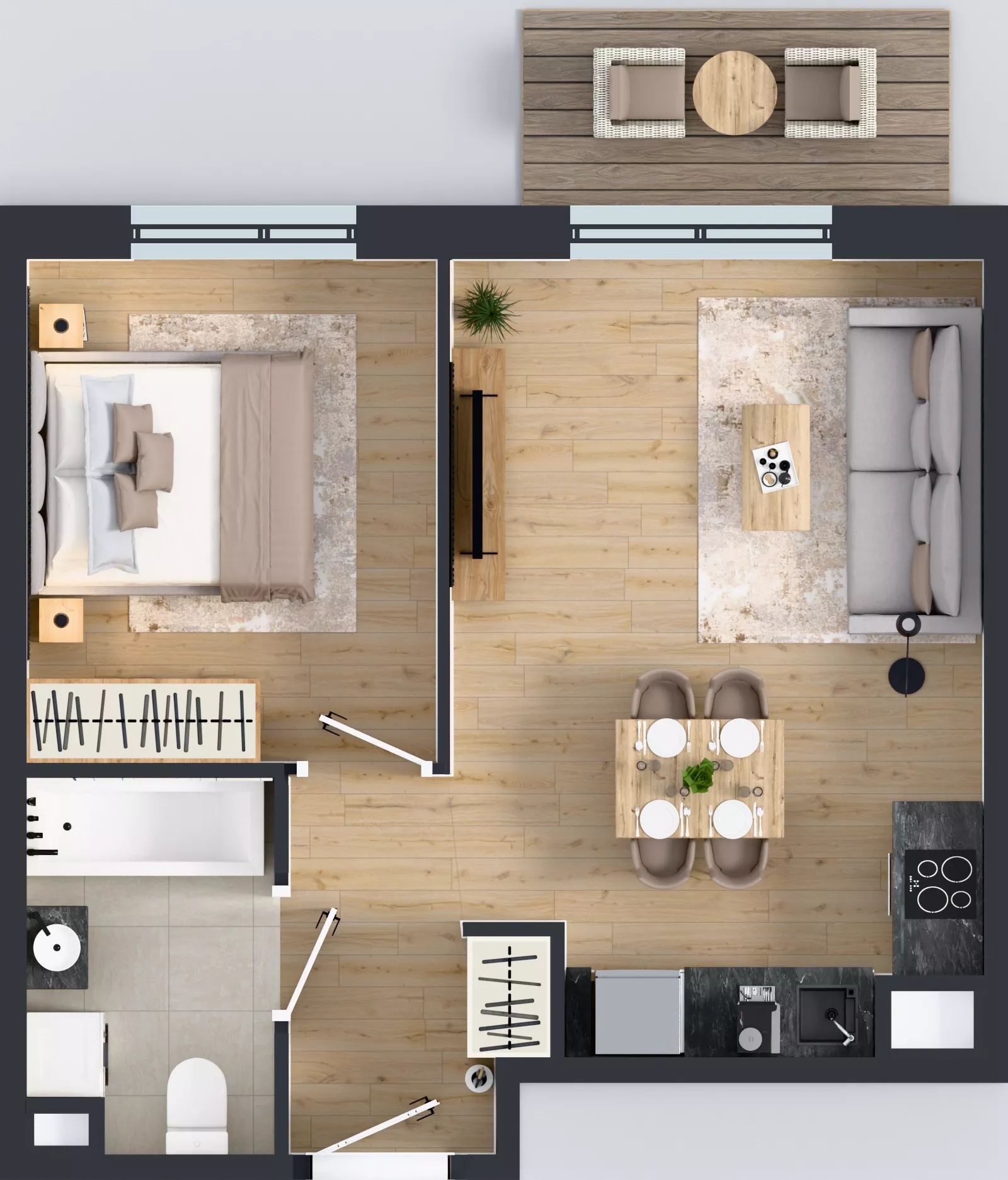2 pokoje, mieszkanie 38,52 m², piętro 4, oferta nr A.22, Osiedle MONO, Warszawa, Białołęka, Tarchomin, ul. Odkryta 53