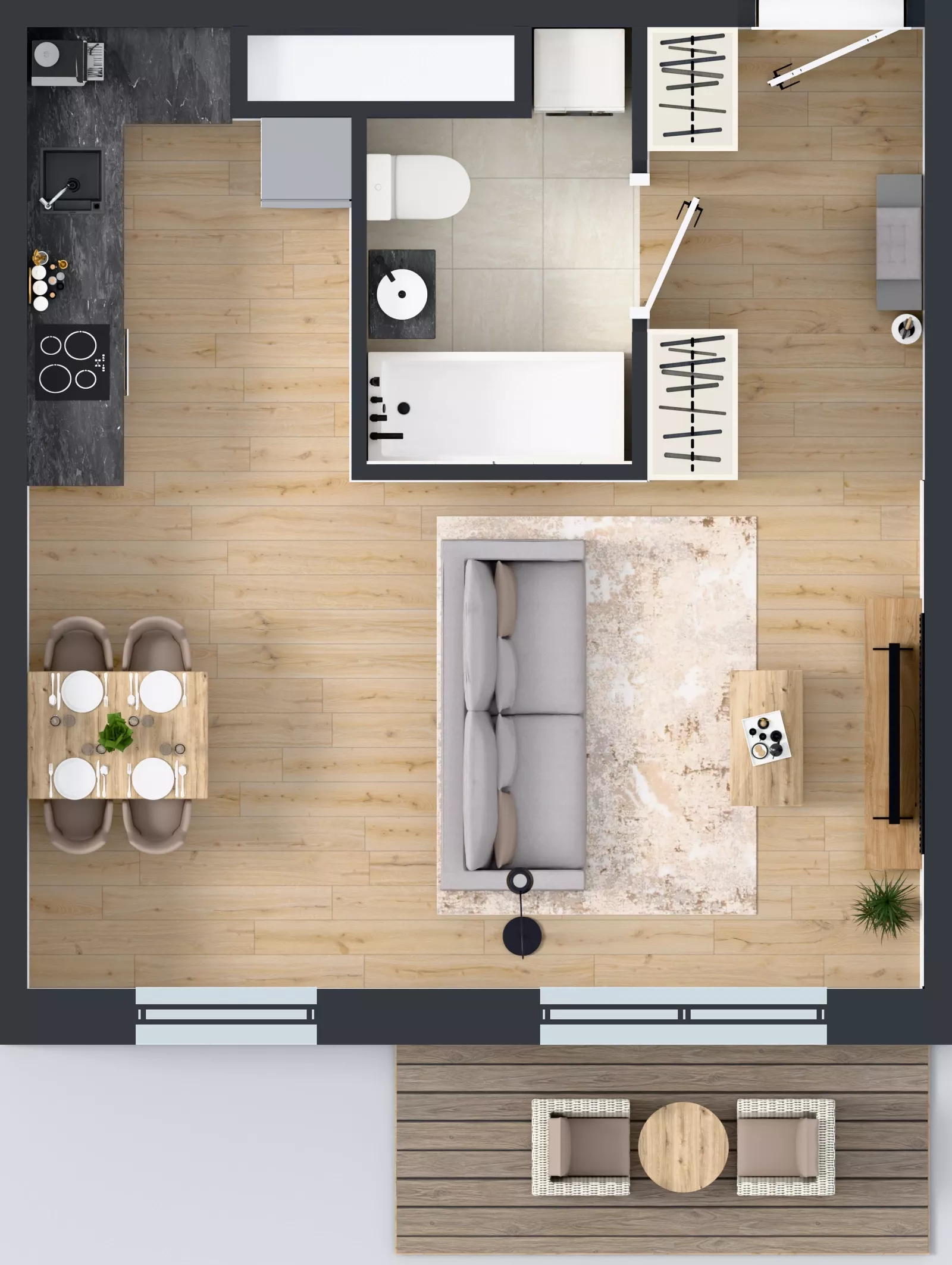 1 pokój, mieszkanie 35,42 m², piętro 5, oferta nr A.29, Osiedle MONO, Warszawa, Białołęka, Tarchomin, ul. Odkryta 53