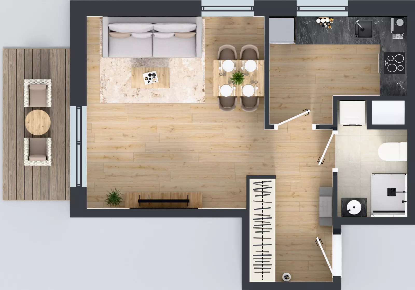 1 pokój, mieszkanie 34,99 m², piętro 6, oferta nr A.32, Osiedle MONO, Warszawa, Białołęka, Tarchomin, ul. Odkryta 53