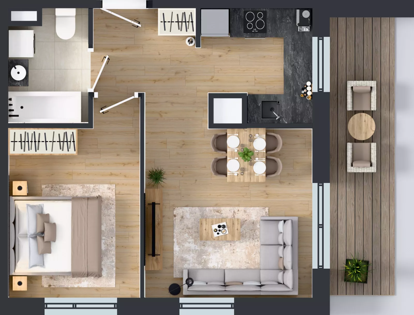 2 pokoje, mieszkanie 39,74 m², piętro 6, oferta nr A.33, Osiedle MONO, Warszawa, Białołęka, Tarchomin, ul. Odkryta 53